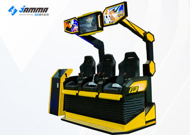Black And Yellow Colour 9D Virtual Reality Simulator Three Person 3500W